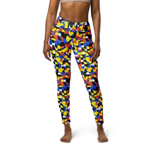 Midnight Geometry on a Yoga Leggings