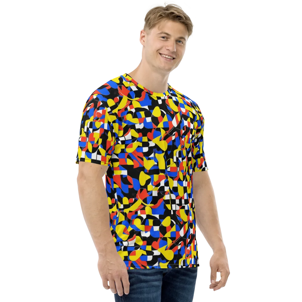 Midnight Geometry on Men's Crew Neck T-Shirt — Right