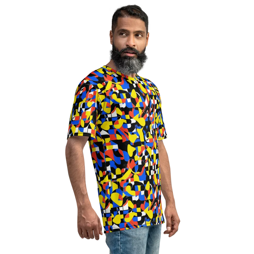 Midnight Geometry on Men's Crew Neck T-Shirt — Right