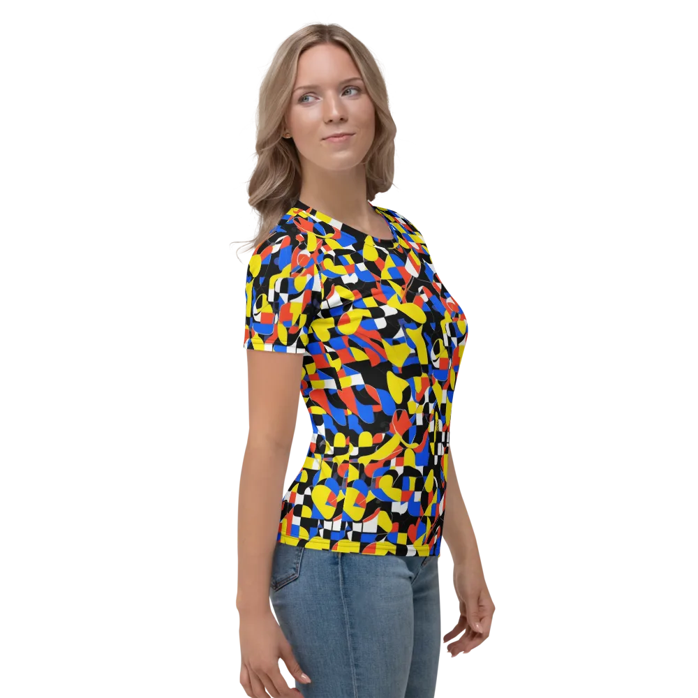 Midnight Geometry on Women's Crew Neck T-Shirt — Right