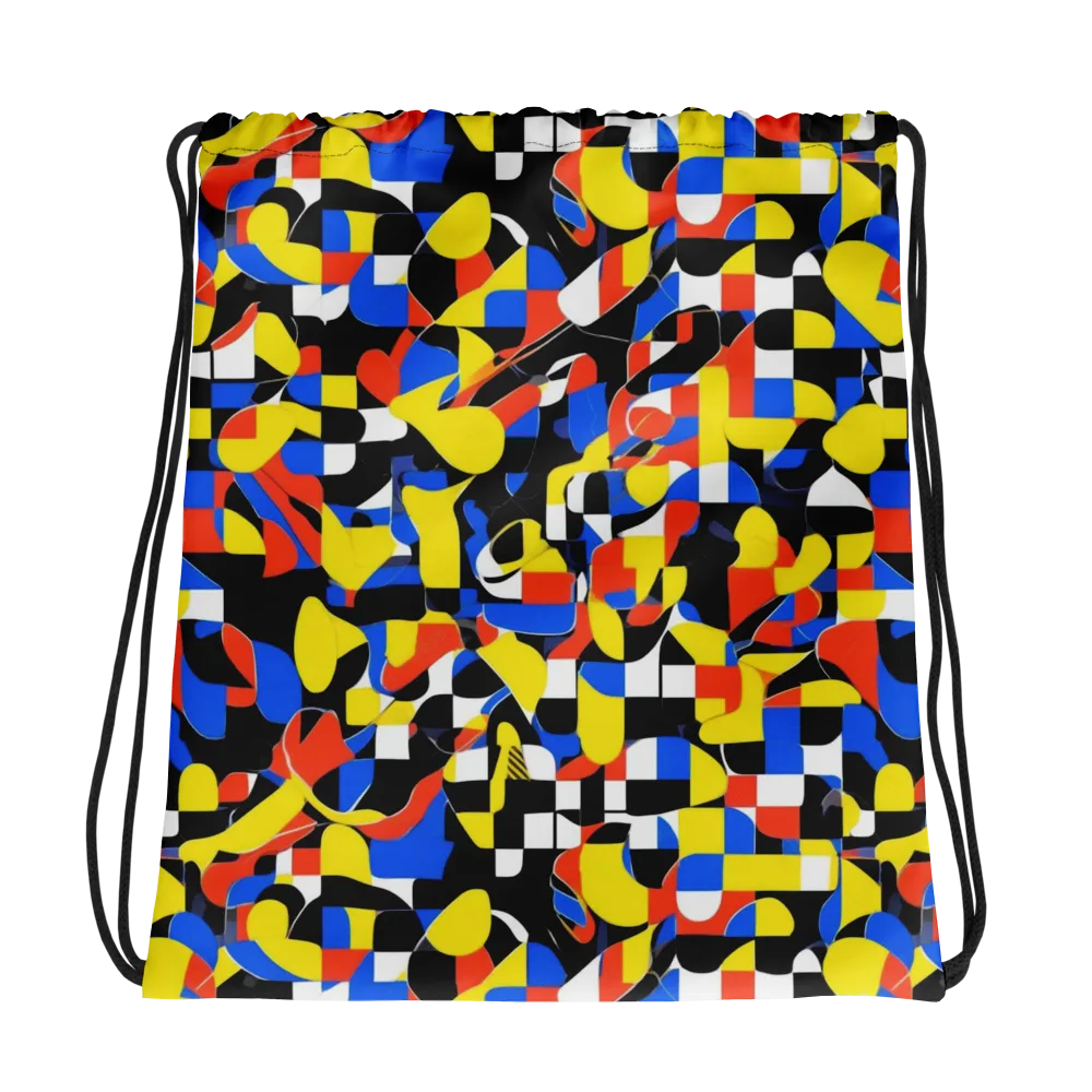 Midnight Geometry on Drawstring Bag — Photo