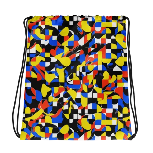 Midnight Geometry on a Drawstring Bag