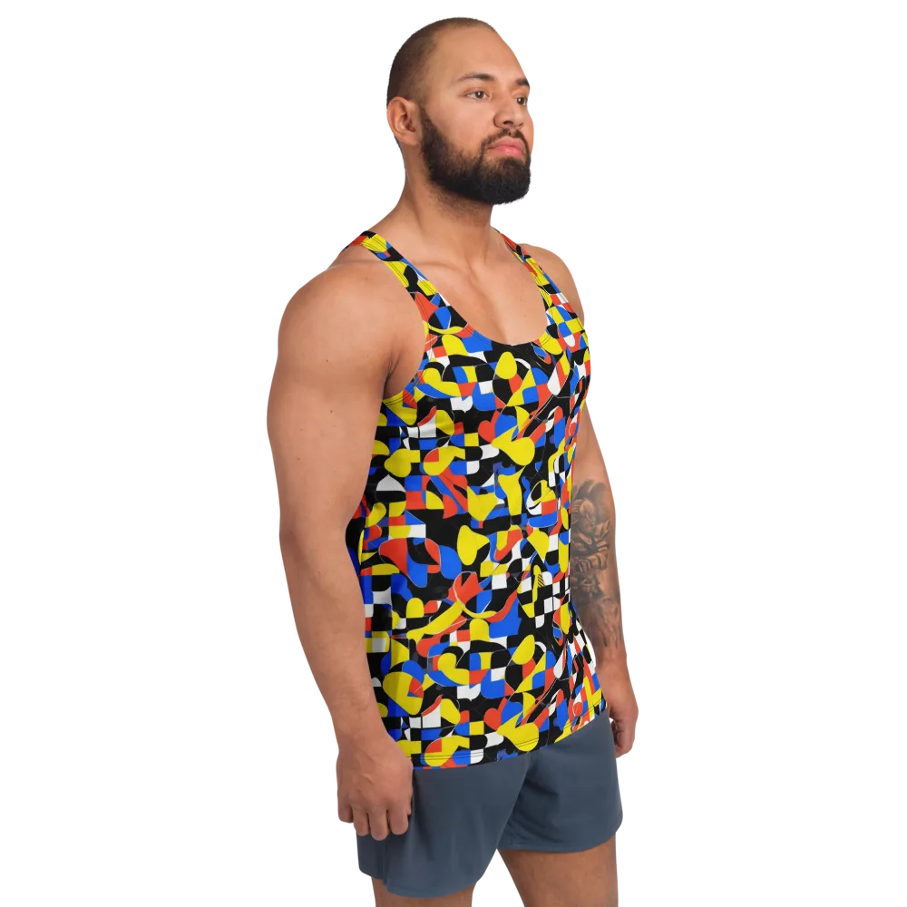 Midnight Geometry on Men's Tank Top — Right Front