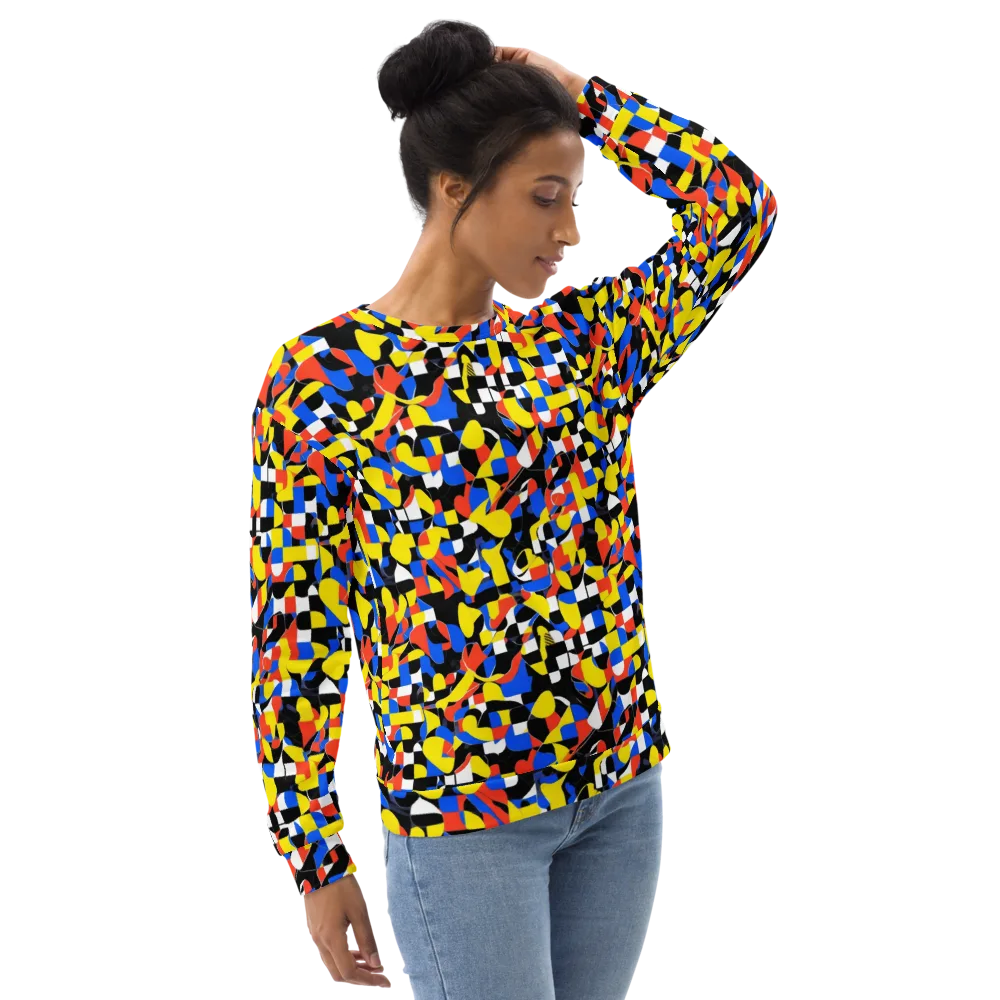 Midnight Geometry on Sweatshirt — Right Front