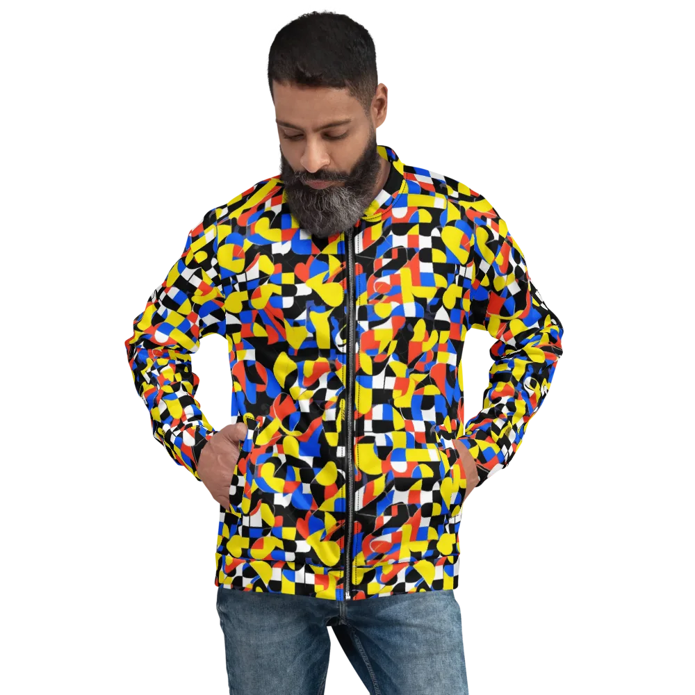 Midnight Geometry on Bomber Jacket — Front