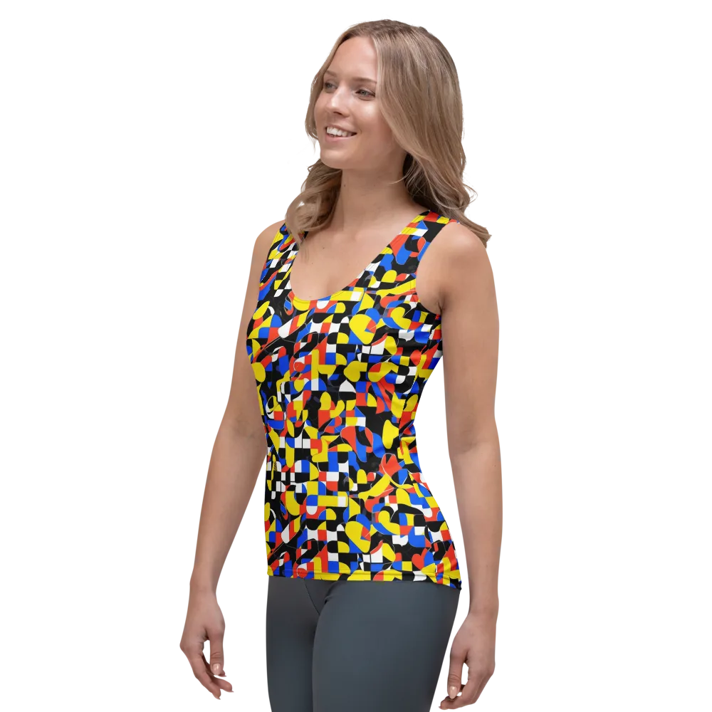 Midnight Geometry on Women's Tank Top — Left Front
