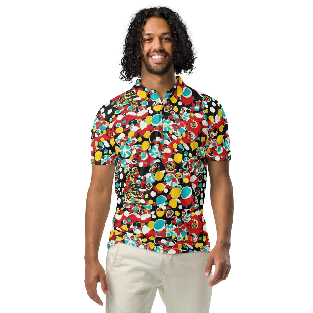 Neon Mingle on Men's Slim Fit Polo Shirt — Front