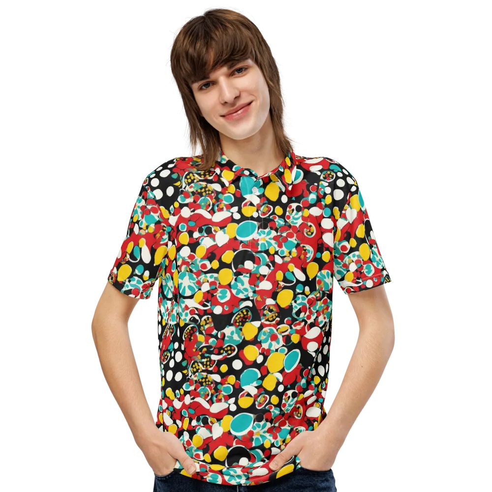 Neon Mingle on Men's Slim Fit Polo Shirt — Front