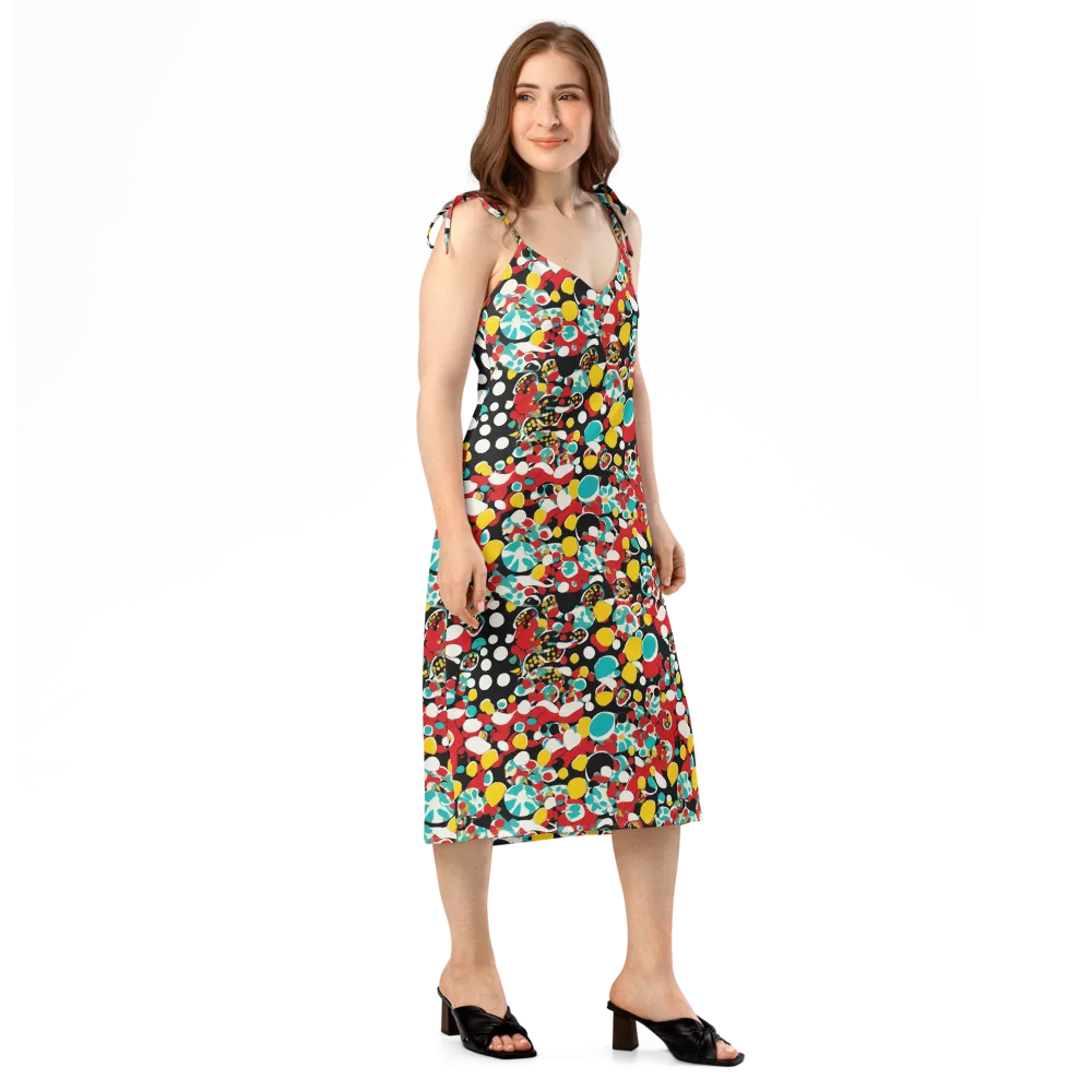 Neon Mingle on Slip Dress — Right Front