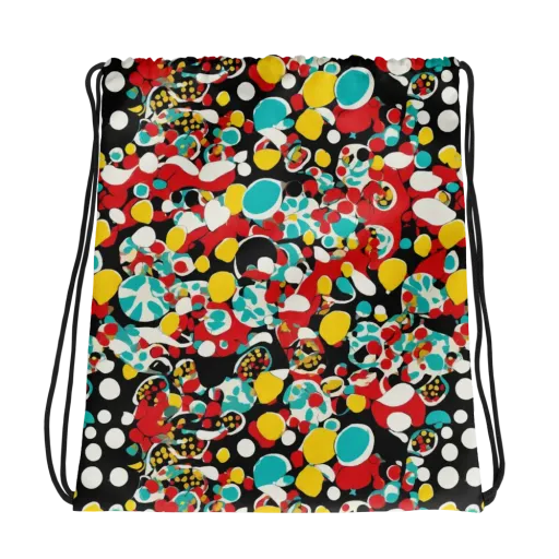 Neon Mingle on a Drawstring Bag