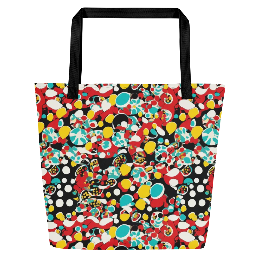 Neon Mingle on Large Tote Bag W/ Pocket — Front