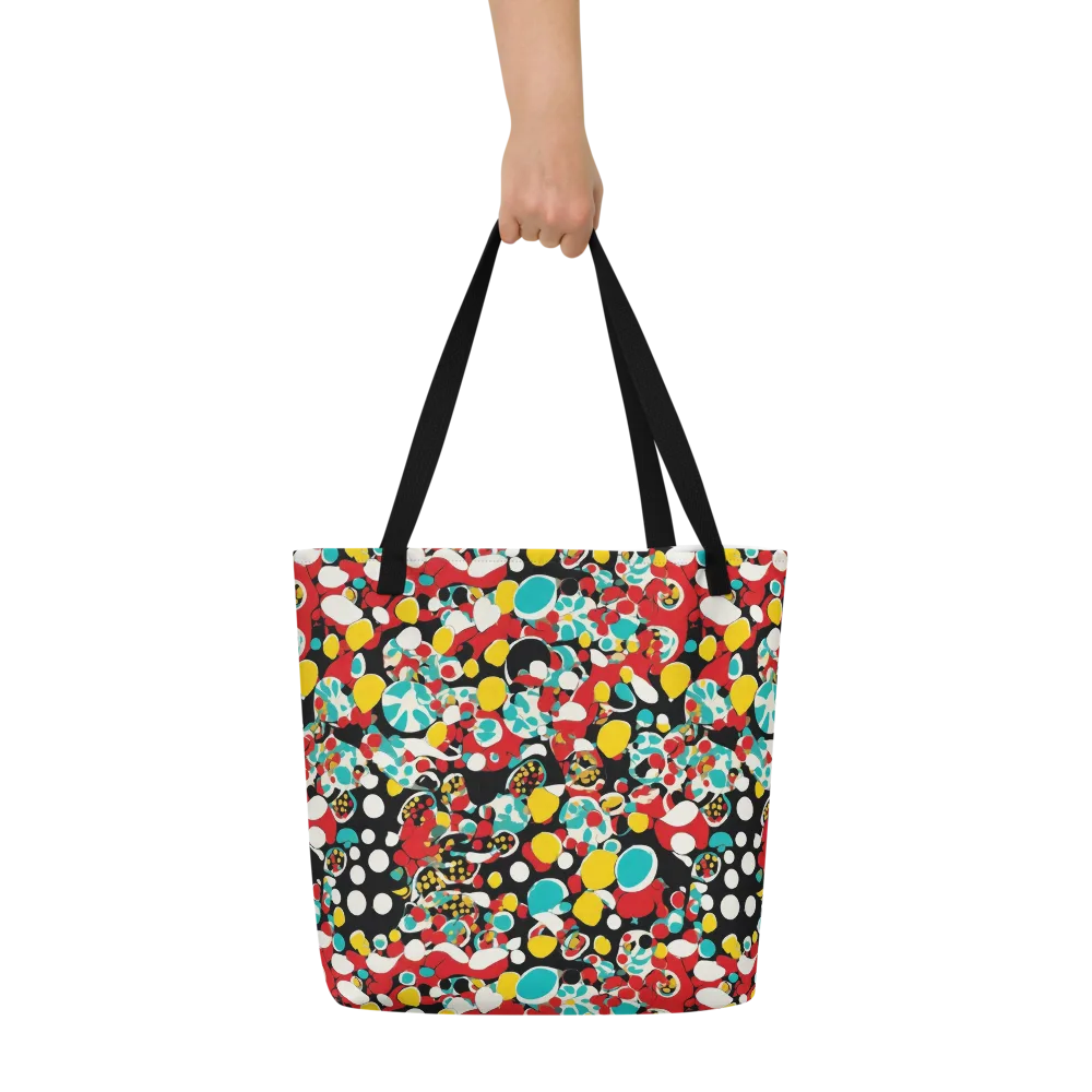 Neon Mingle on Large Tote Bag W/ Pocket — Front