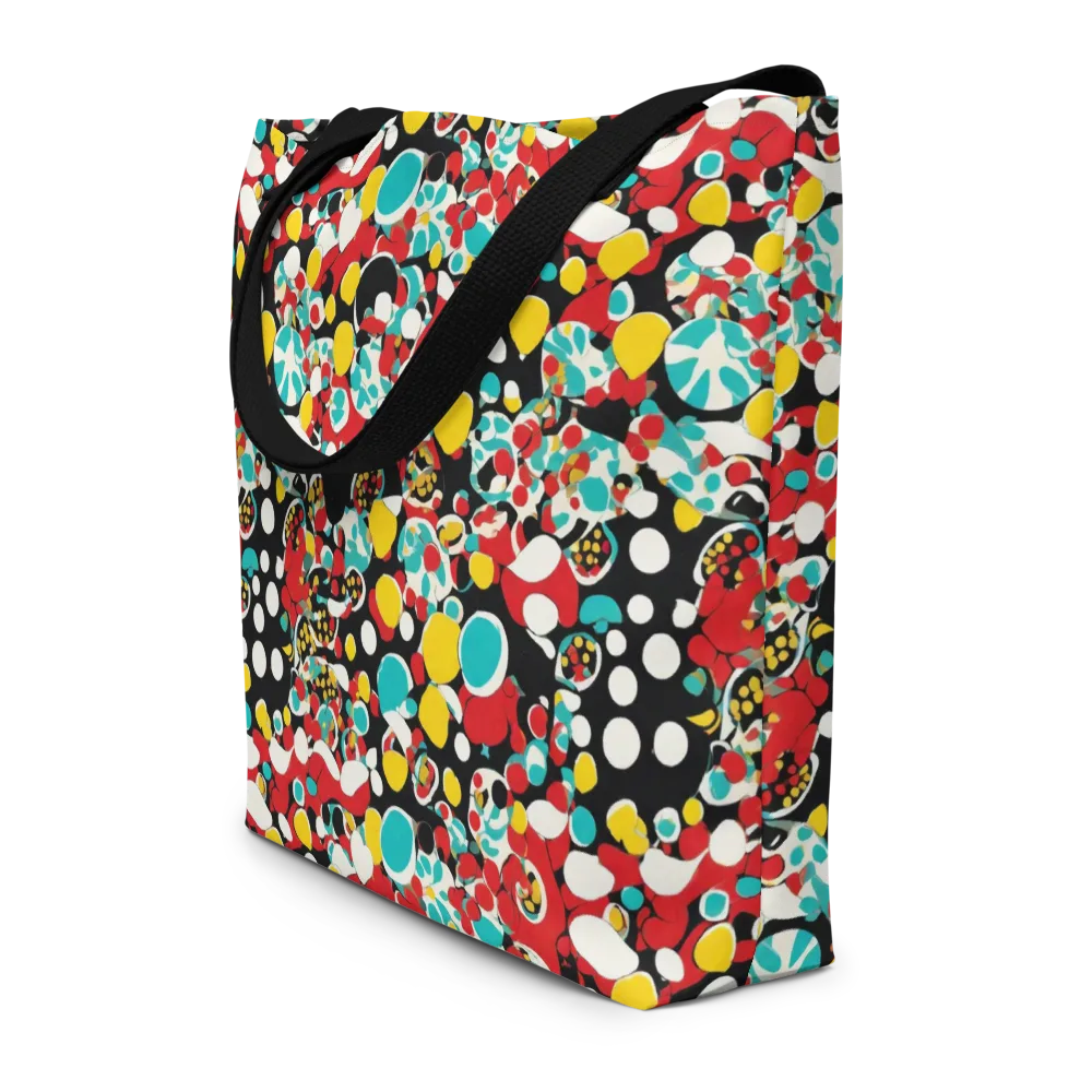 Neon Mingle on Large Tote Bag W/ Pocket — Front