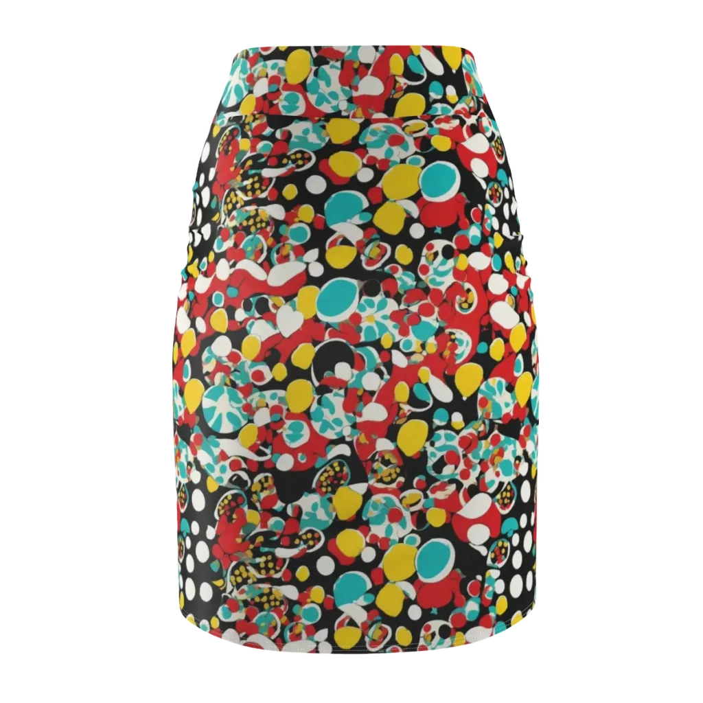 Neon Mingle on Pencil Skirt — Back
