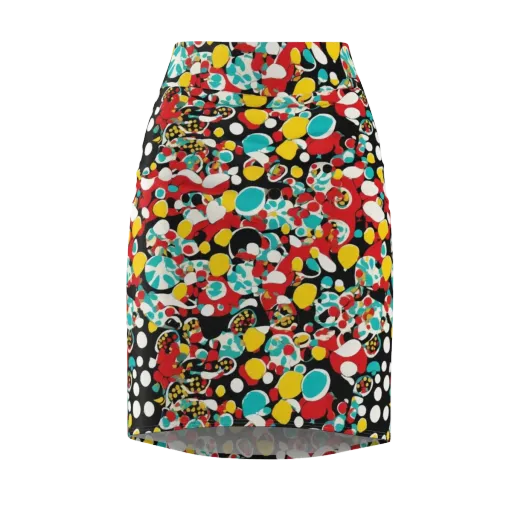 Neon Mingle on a Pencil Skirt