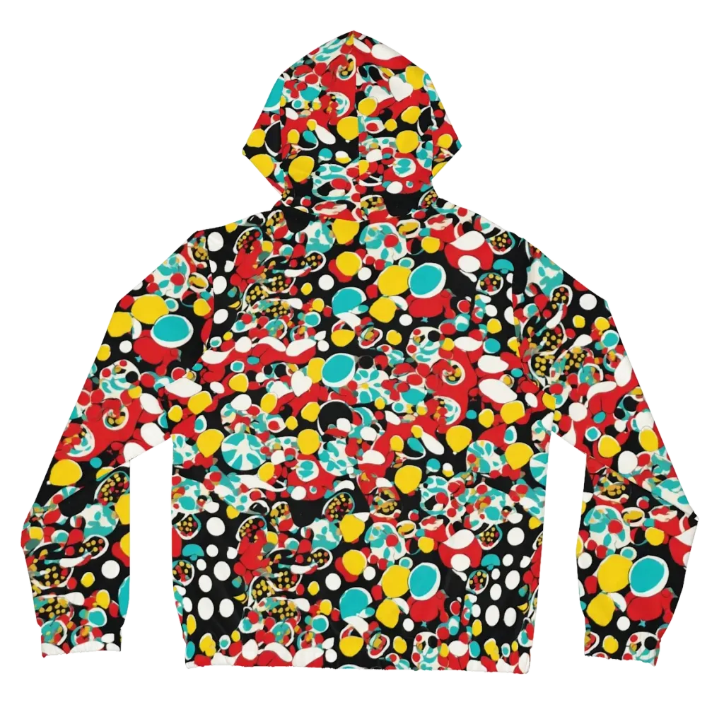 Neon Mingle on Women's Full-Zip Hoodie — Back