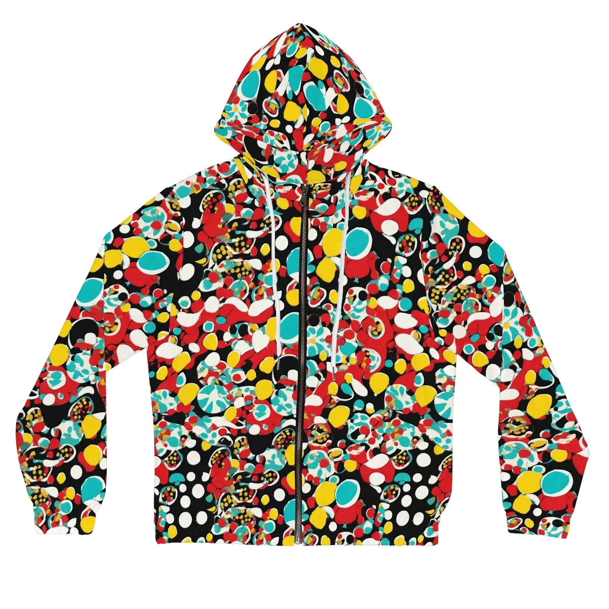 Neon Mingle on Women's Full-Zip Hoodie — Front