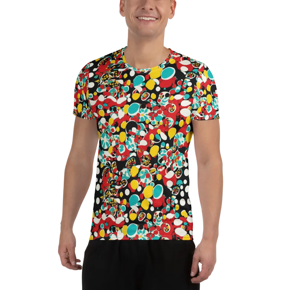Neon Mingle on Men's Athletic T-Shirt — Front