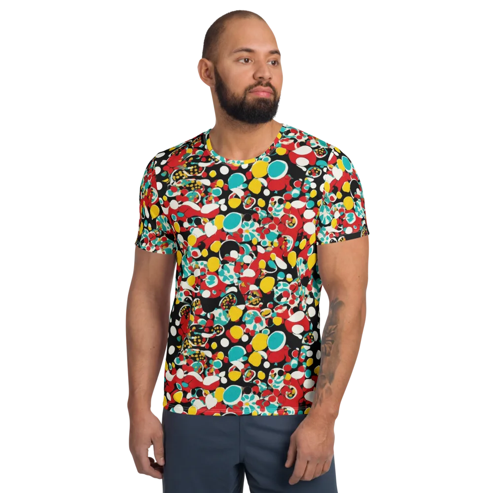 Neon Mingle on Men's Athletic T-Shirt — Front