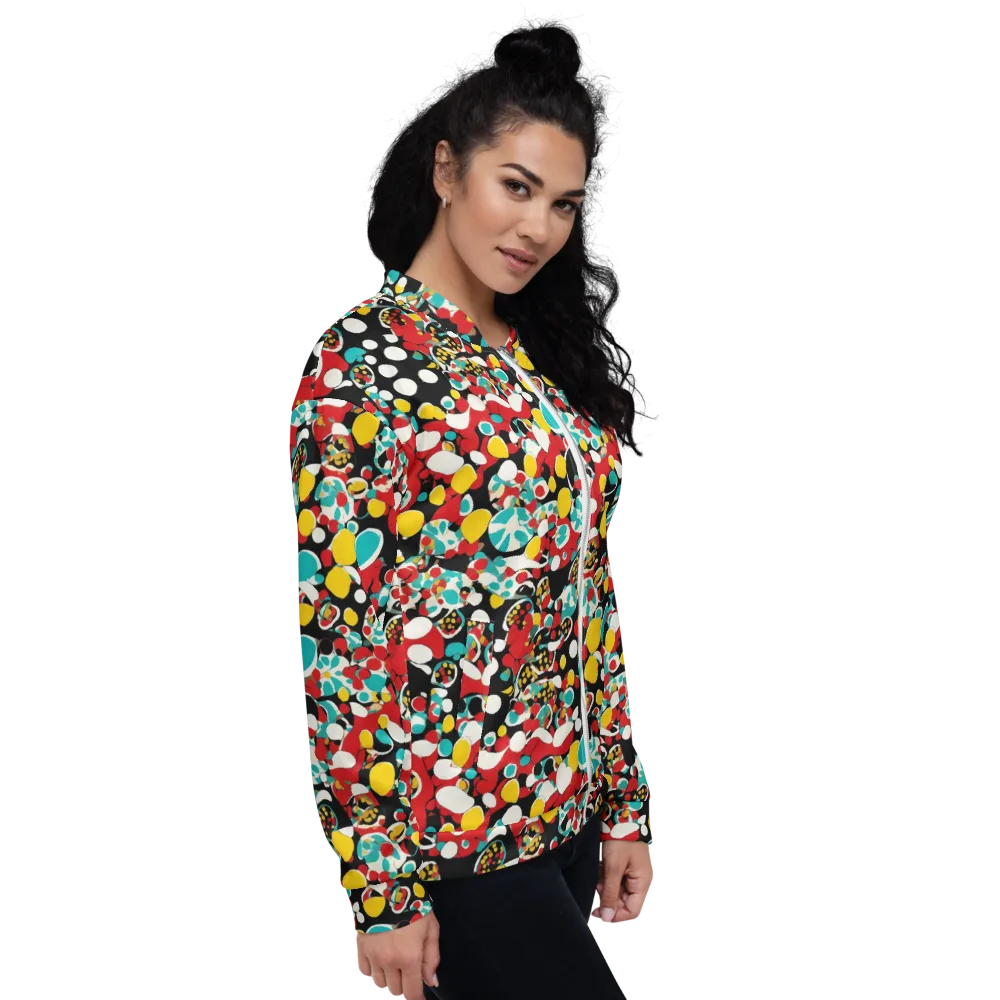 Neon Mingle on Bomber Jacket — Right