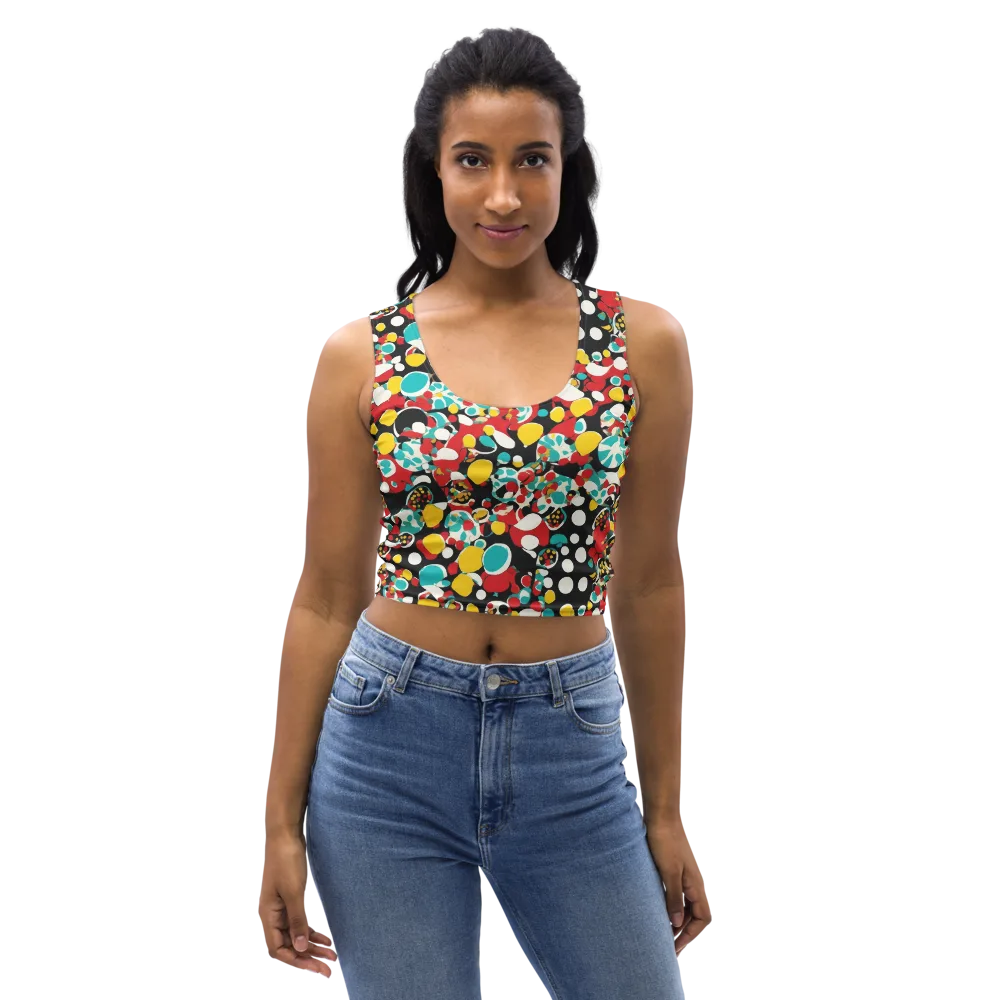 Neon Mingle on Crop Top — Front
