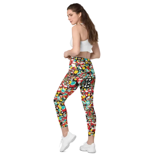 Neon Mingle on a Leggings with Pockets
