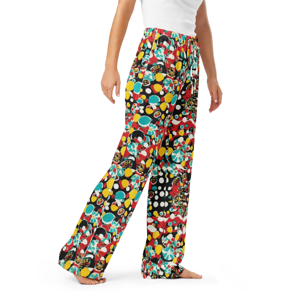 Neon Mingle on Women's Pajama Pants — Right Front