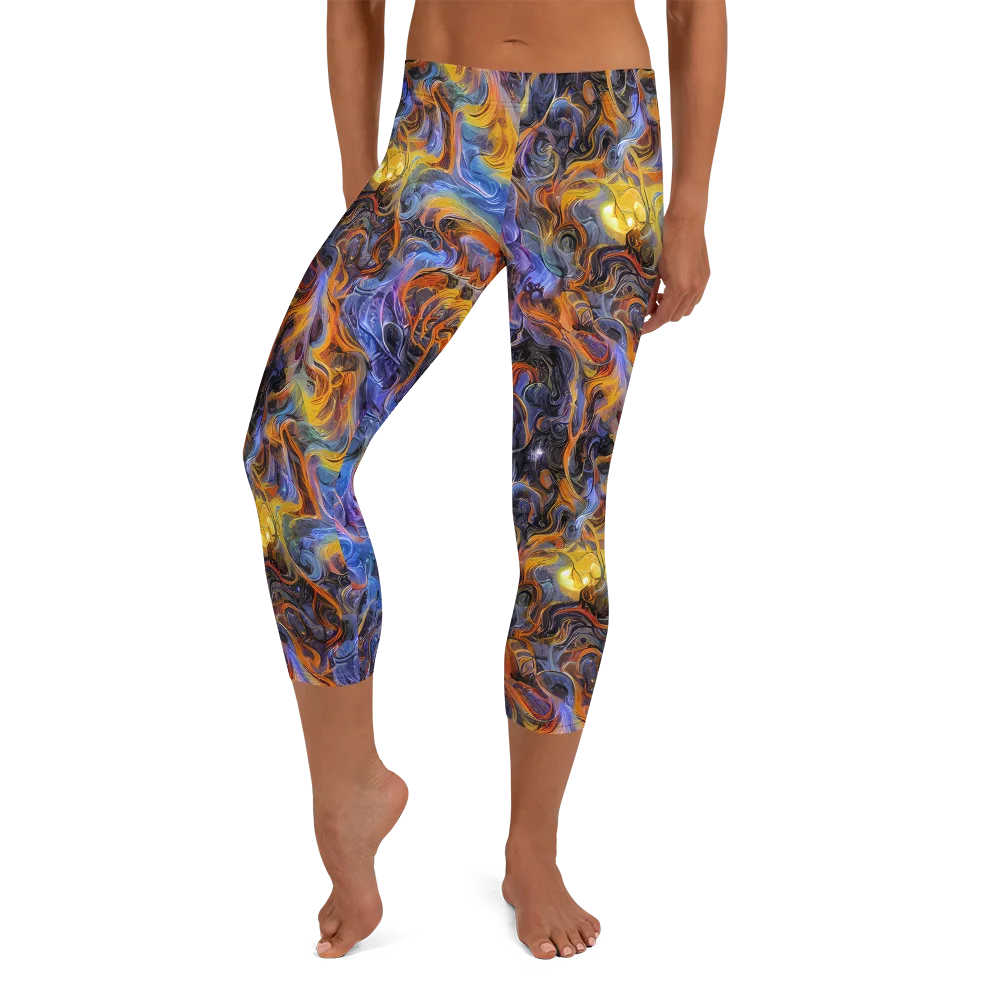 Mercury Mirage on Capri Leggings — Front