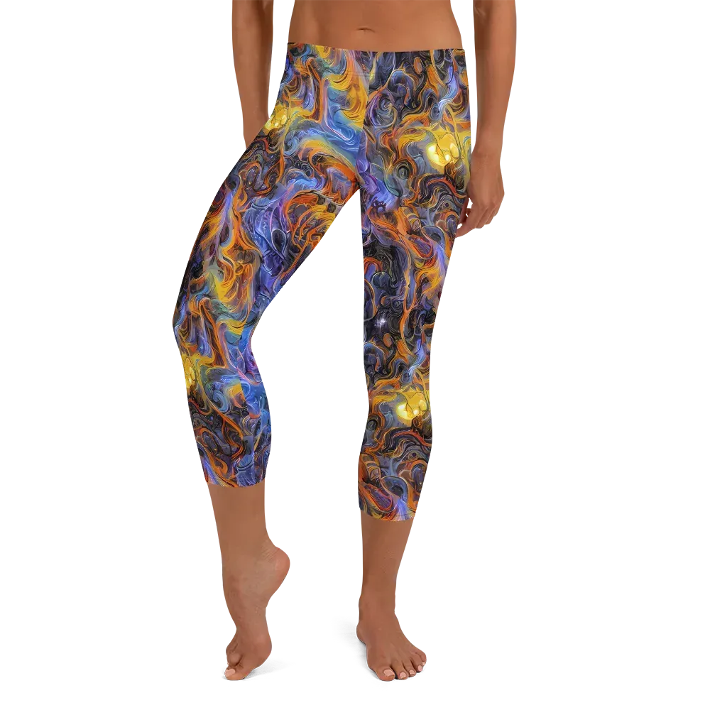 Mercury Mirage on Capri Leggings — Front