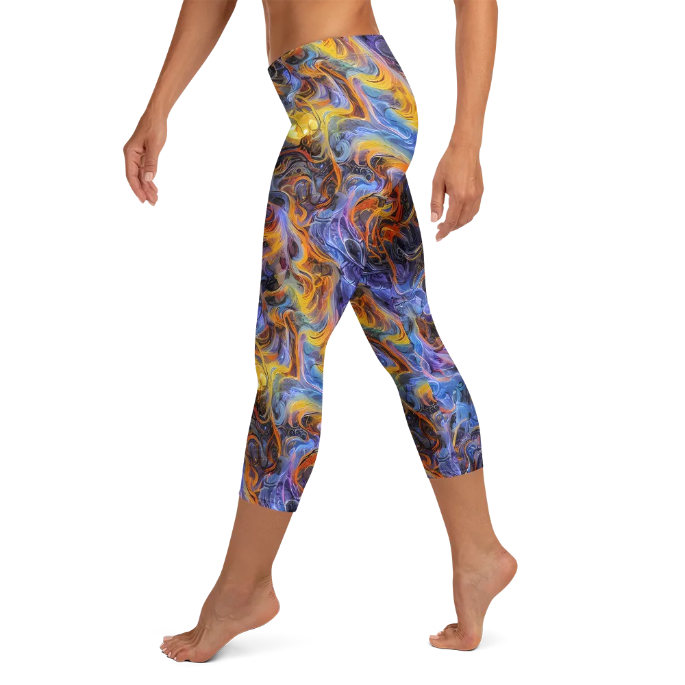Mercury Mirage on Capri Leggings — Left