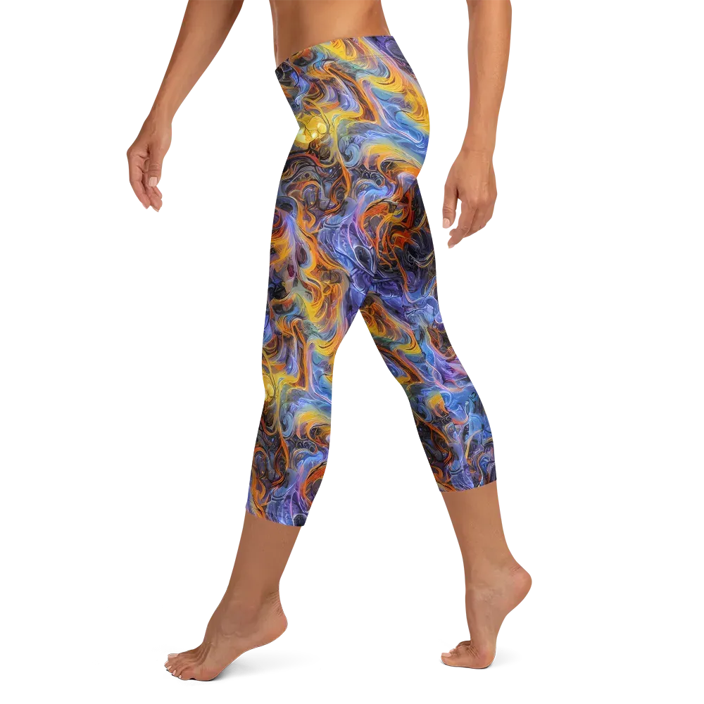Mercury Mirage on Capri Leggings — Left