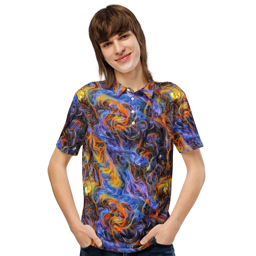 Mercury Mirage on Men's Slim Fit Polo Shirt — Front