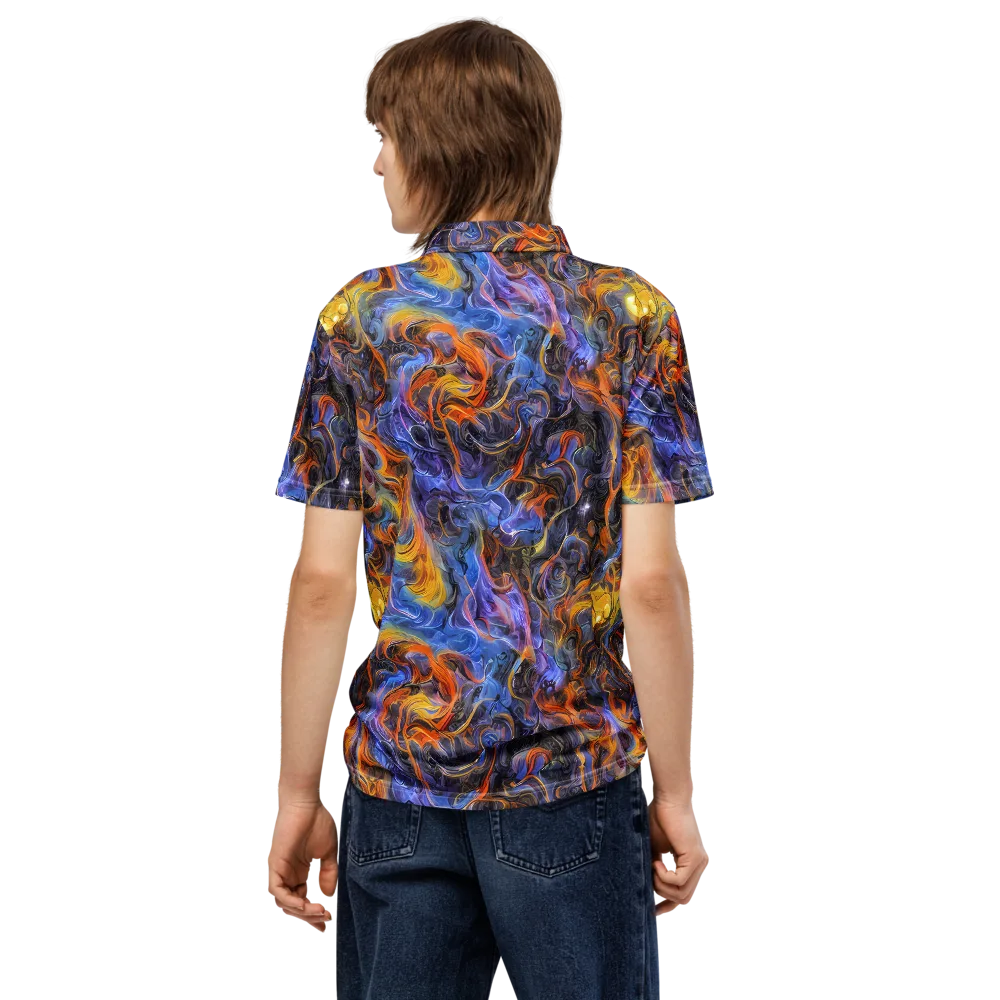 Mercury Mirage on Men's Slim Fit Polo Shirt — Back