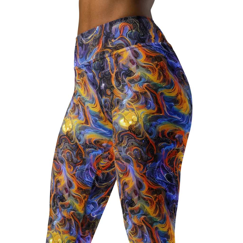 Mercury Mirage on Yoga Leggings — Left Front