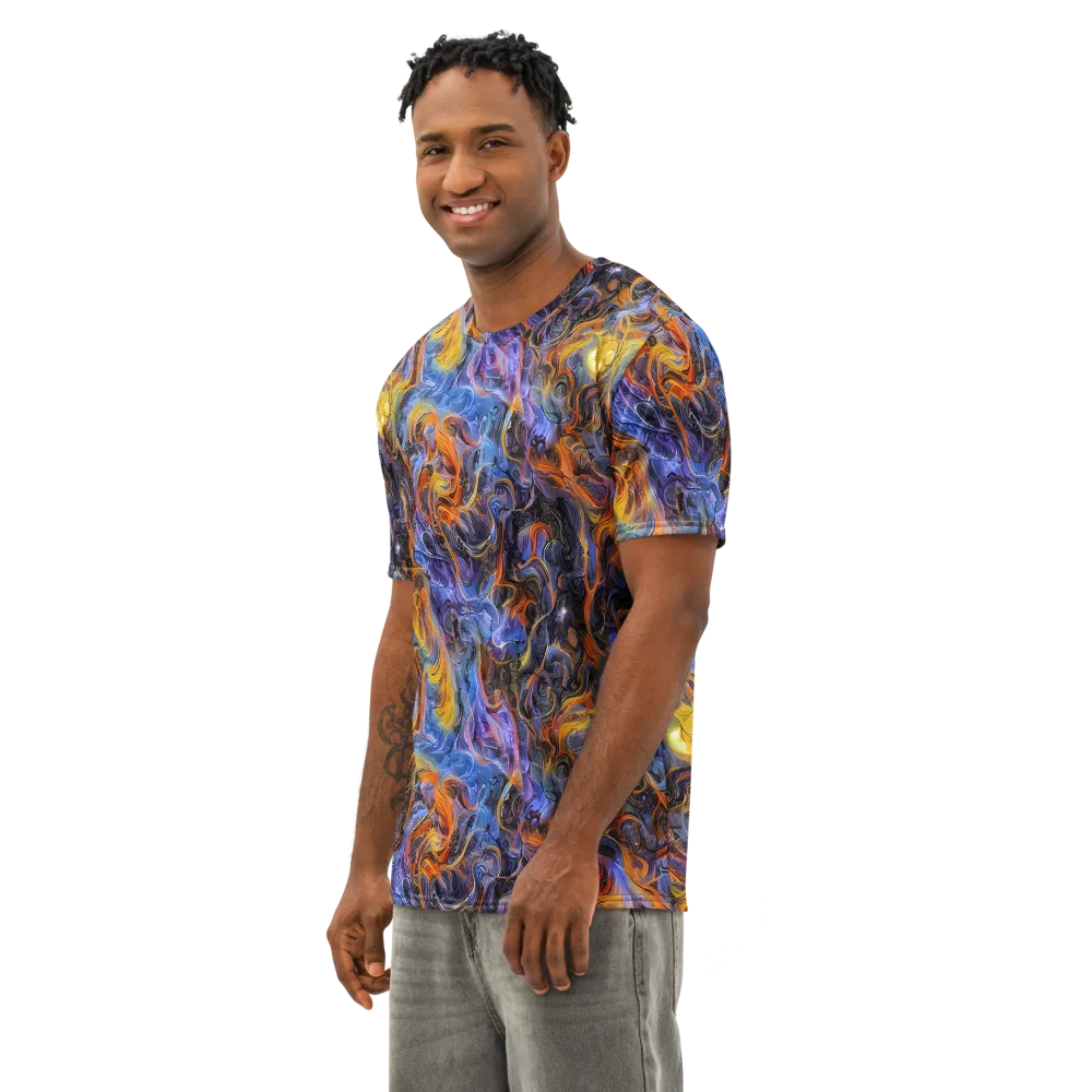 Mercury Mirage on Men's Cotton Crew Neck T-Shirt — Left Front