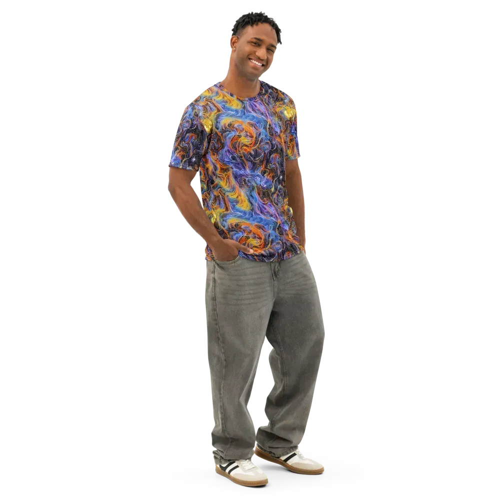 Mercury Mirage on Men's Cotton Crew Neck T-Shirt — Right Front