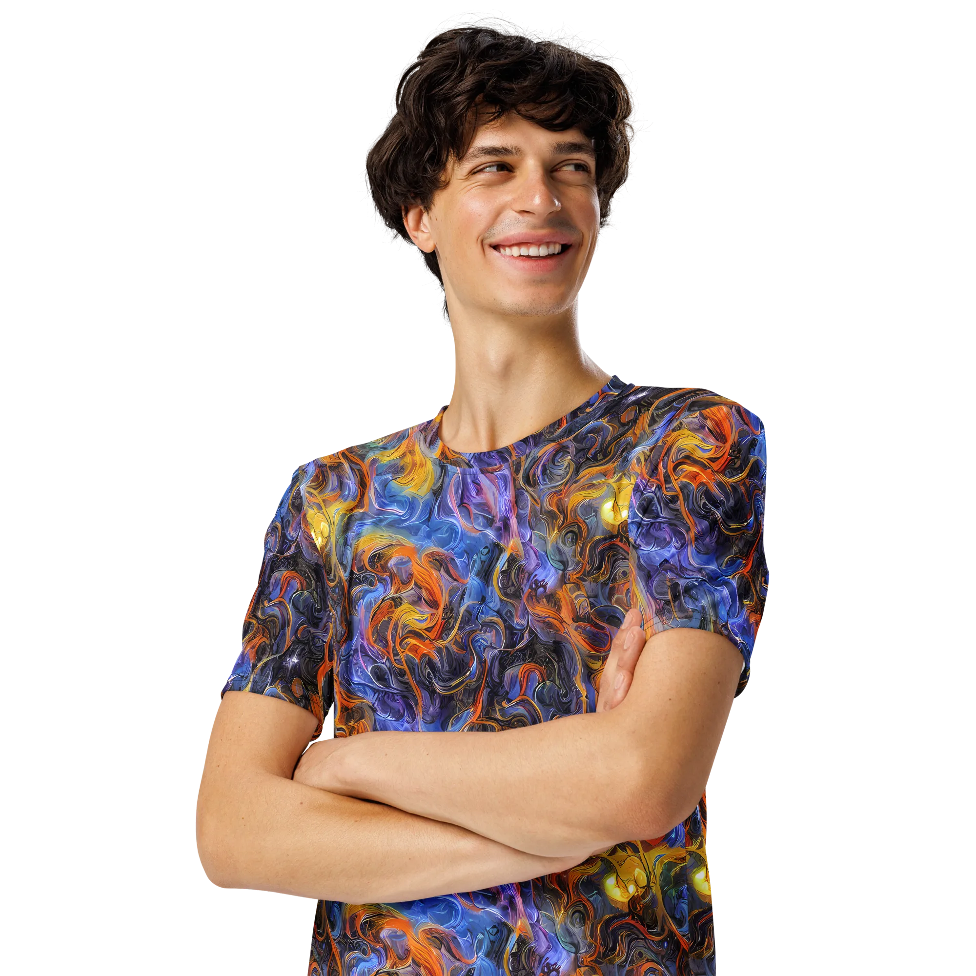 Mercury Mirage on Men's Crew Neck T-Shirt — Left Front