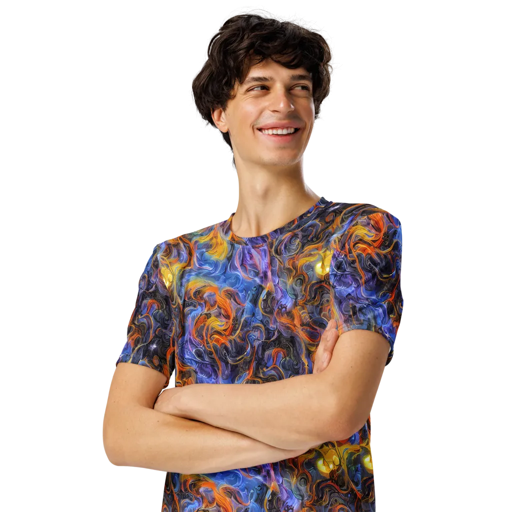Mercury Mirage on Men's Crew Neck T-Shirt — Left Front