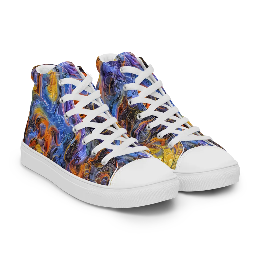 Mercury Mirage on Men's High Top Canvas Shoes — Right Front
