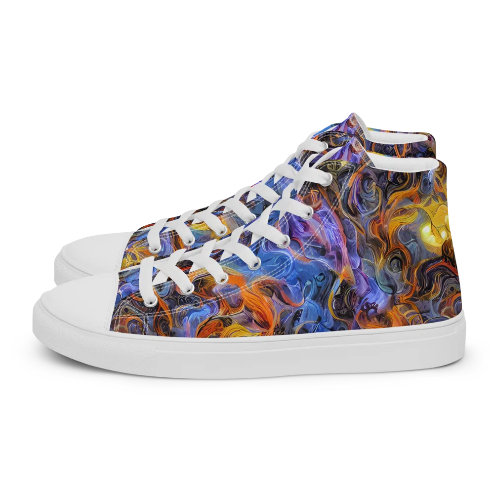Mercury Mirage on Men's High Top Canvas Shoes — Left