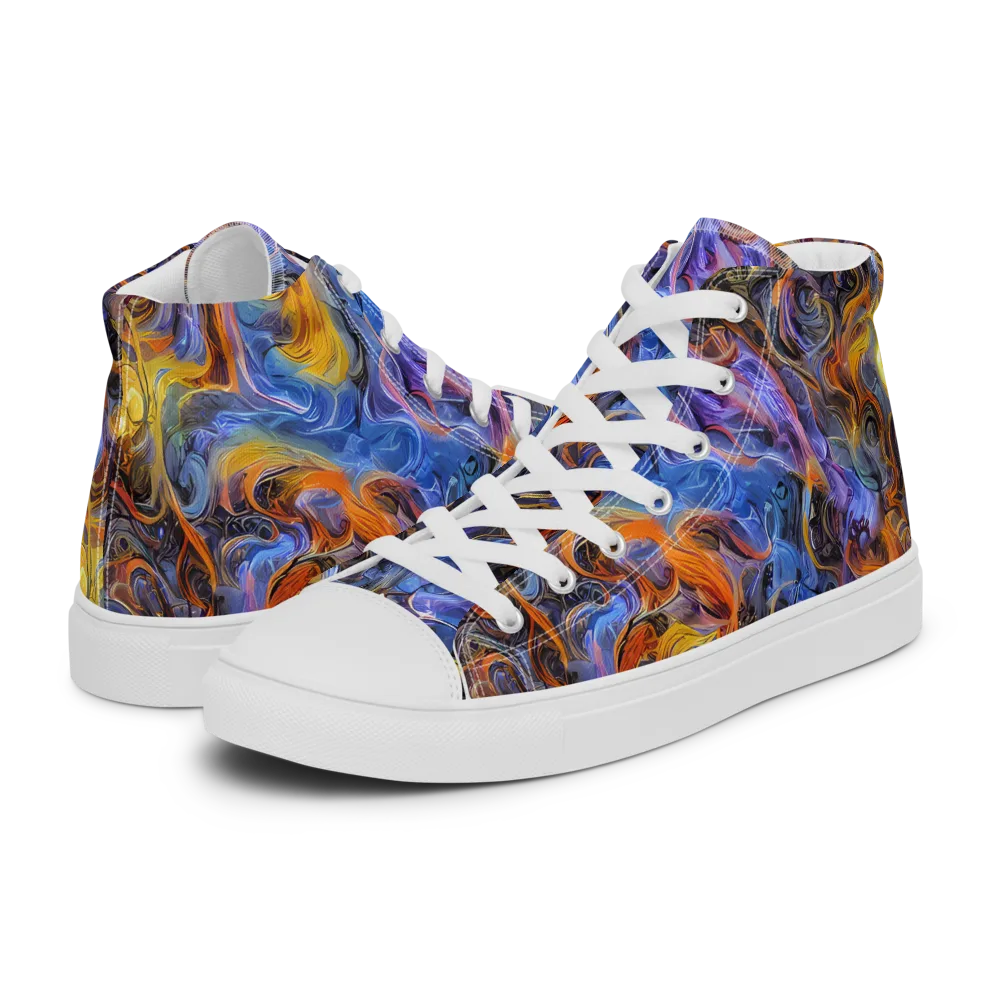 Mercury Mirage on Men's High Top Canvas Shoes — Left