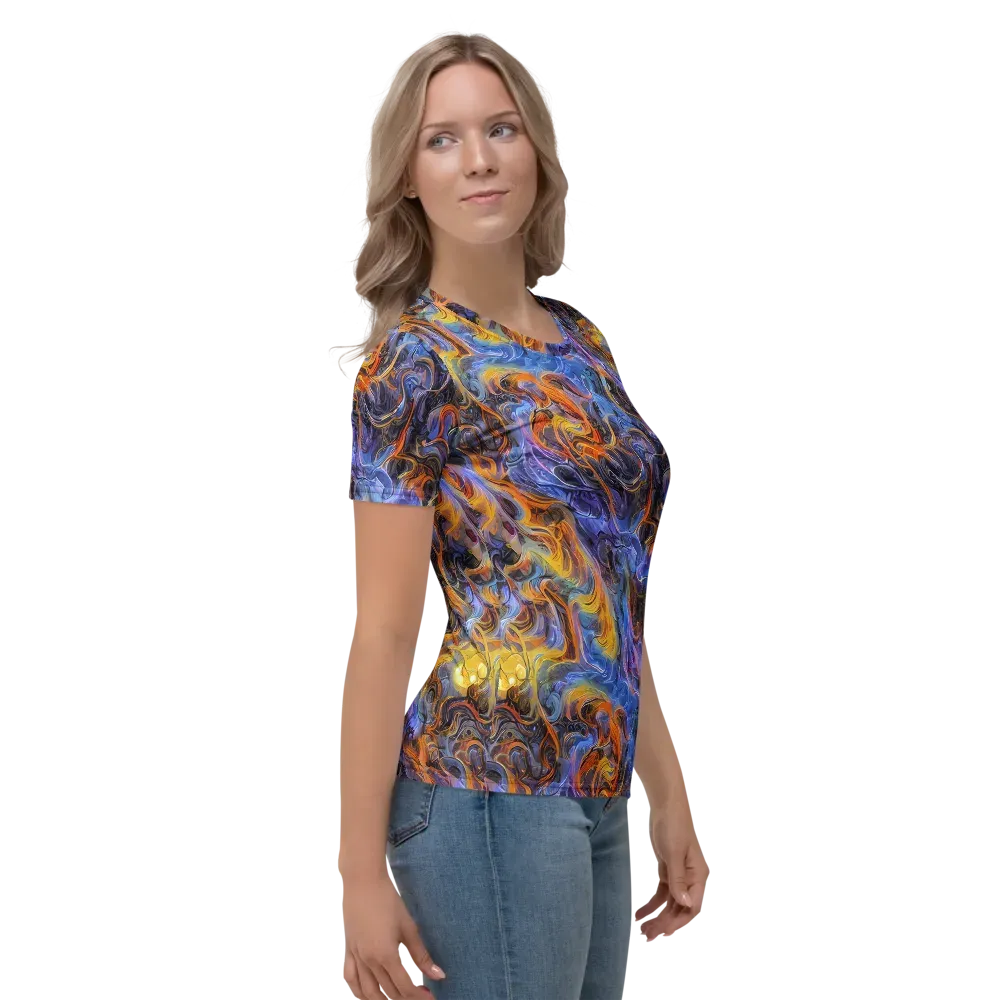 Mercury Mirage on Women's Crew Neck T-Shirt — Right