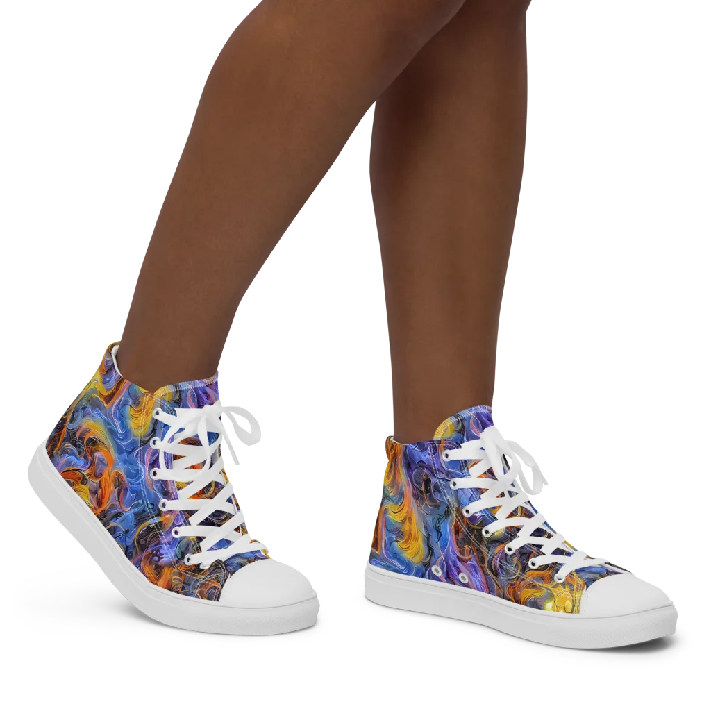 Mercury Mirage on Women's High Top Canvas Shoes — Right