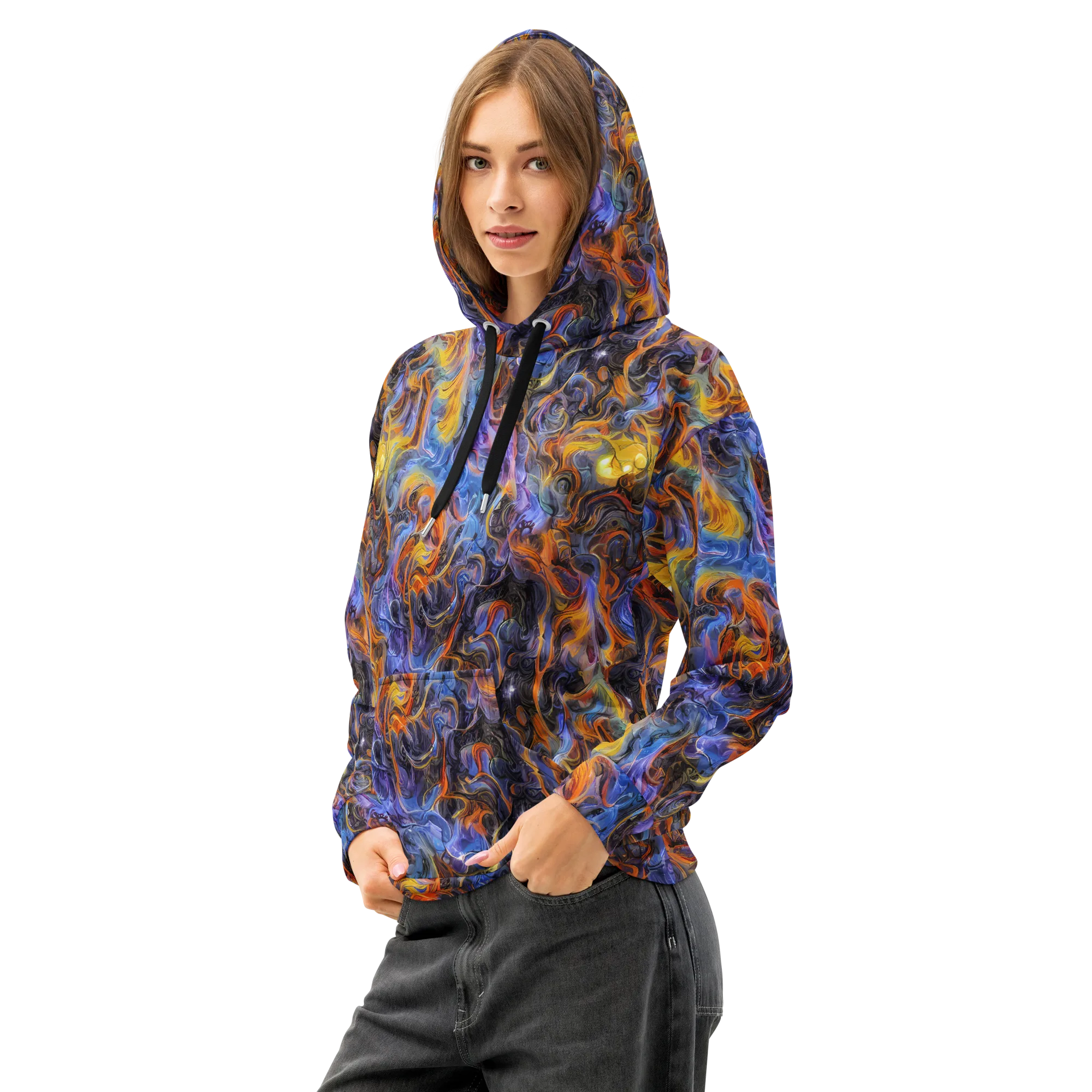 Mercury Mirage on Cotton Hoodie — Left Front