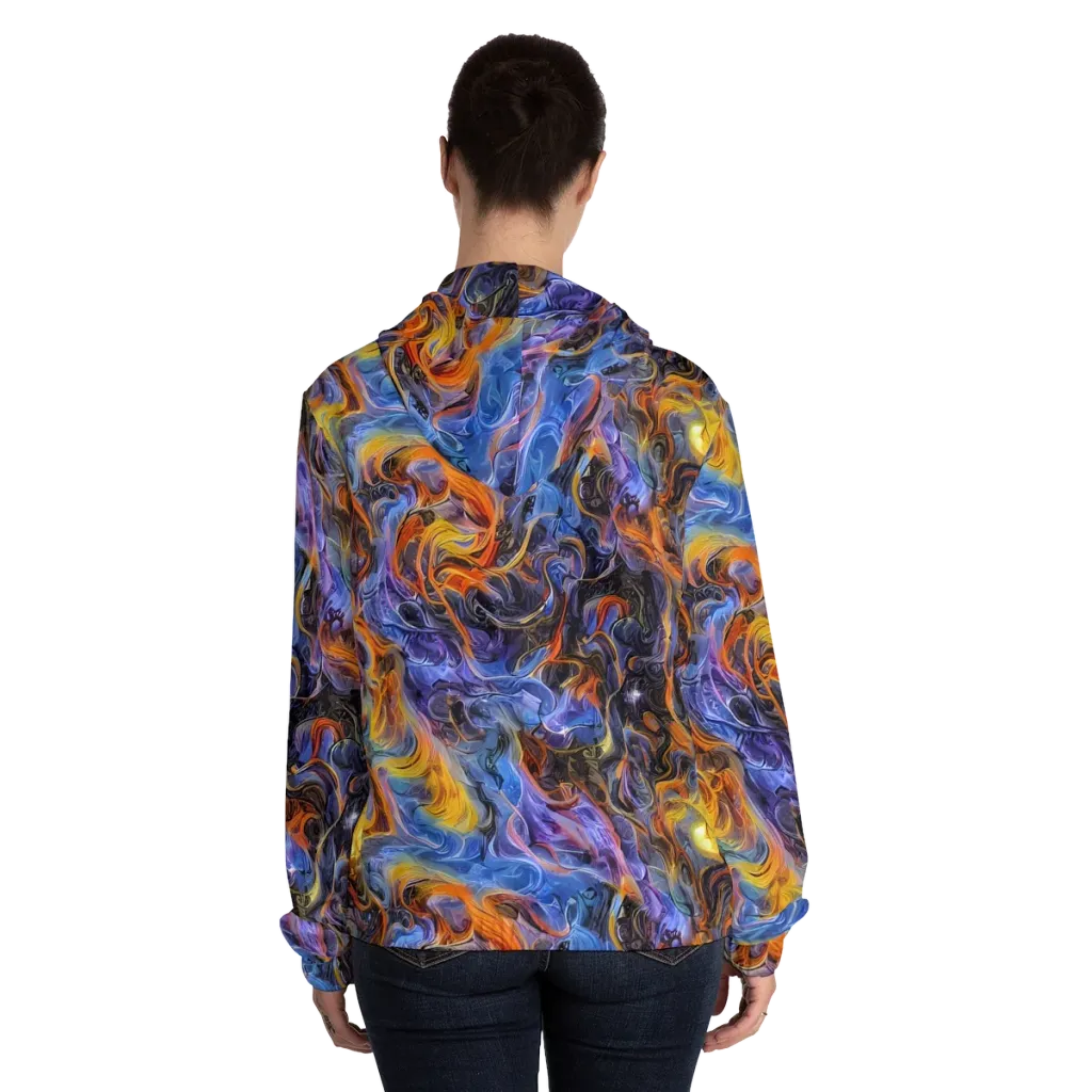 Mercury Mirage on Women's Full-Zip Hoodie — Back On Person
