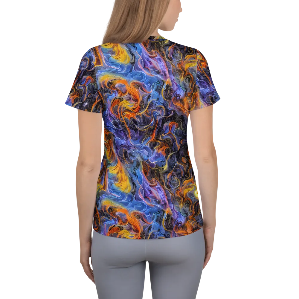 Mercury Mirage on Women's Athletic T-Shirt — Back