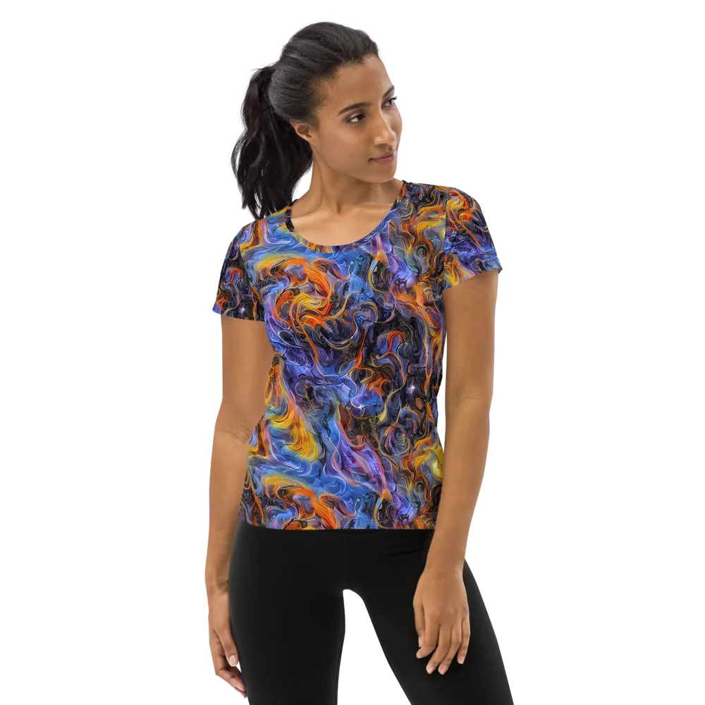 Mercury Mirage on Women's Athletic T-Shirt — Front