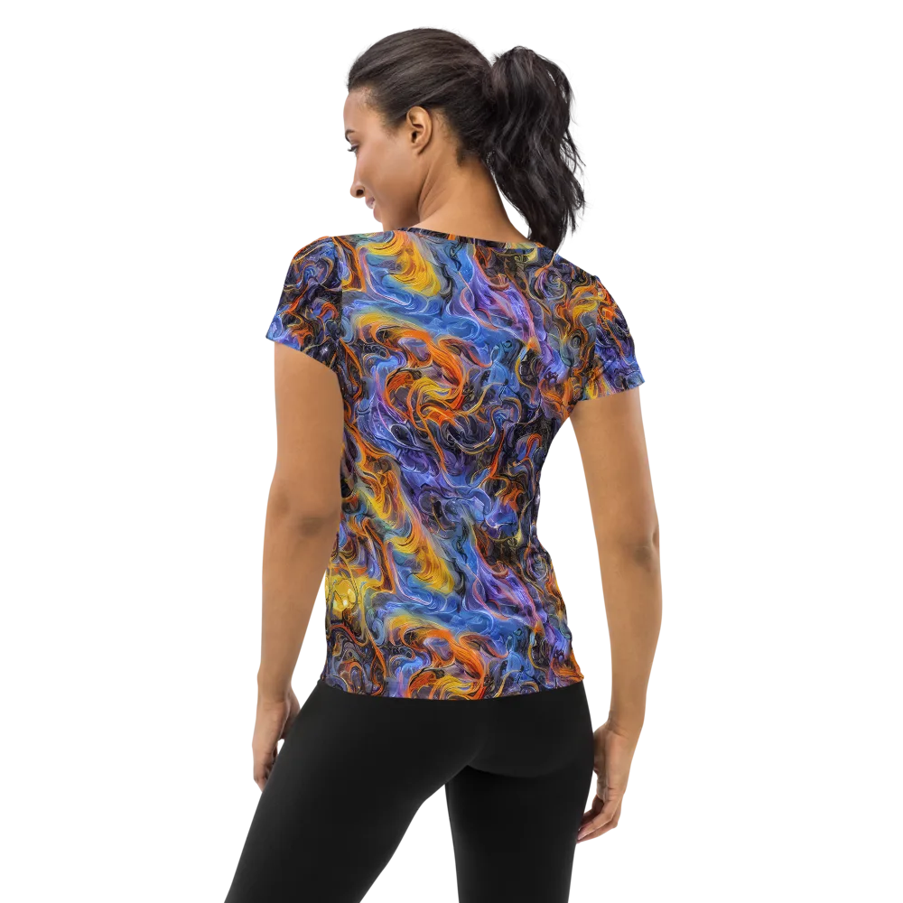 Mercury Mirage on Women's Athletic T-Shirt — Back