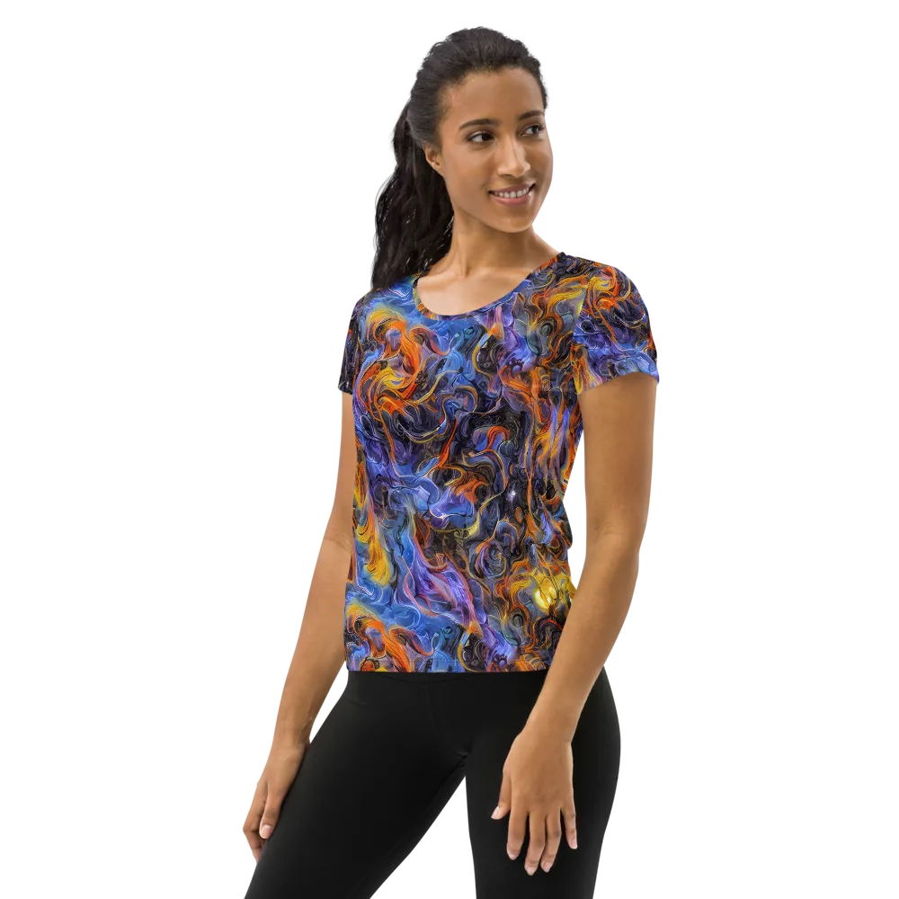 Mercury Mirage on Women's Athletic T-Shirt — Left