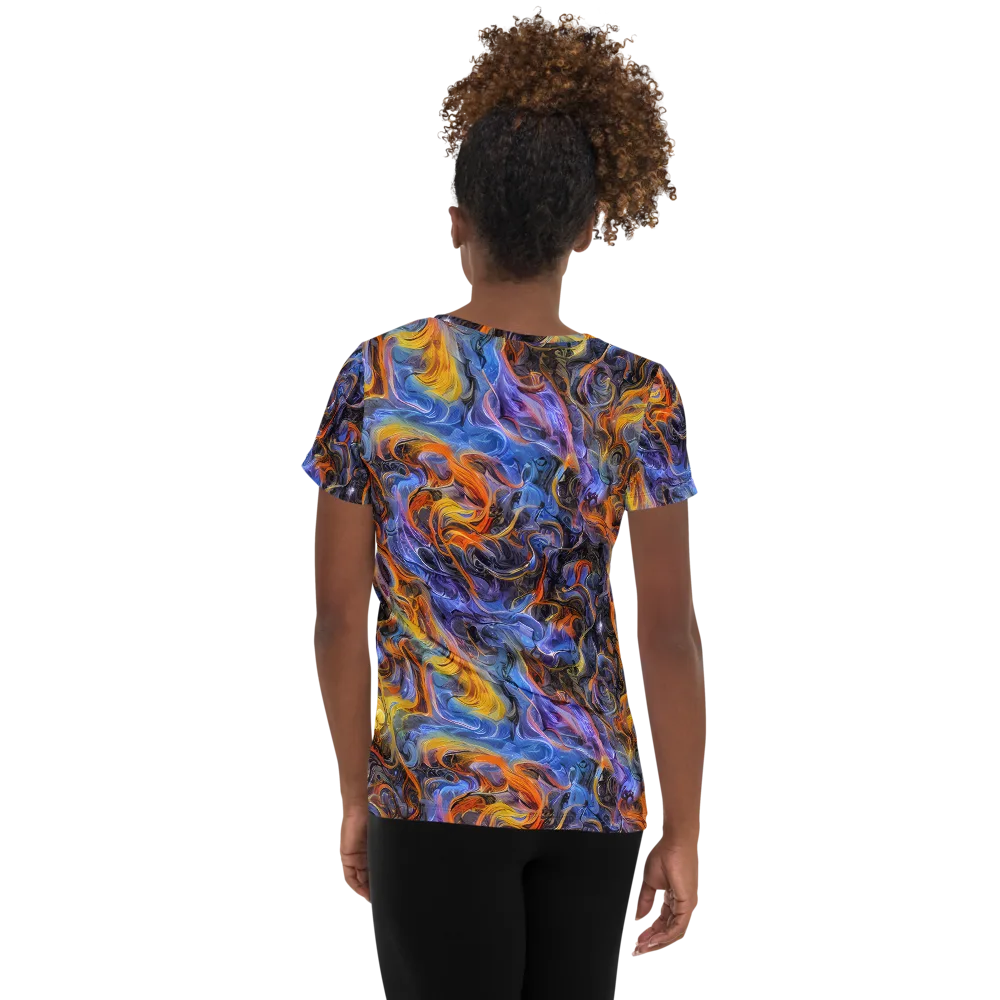 Mercury Mirage on Women's Athletic T-Shirt — Back